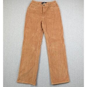 Hollister High Rise Dad Pants Corduroy Tan Women's 24W Relaxed